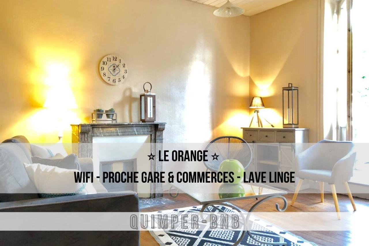 Le Orange - Confort - Wifi - Entre Gare Et Centre Quimper Buitenkant foto